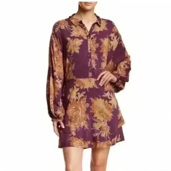 Free people shake it medium size purple casual dress - Picture 8 of 14